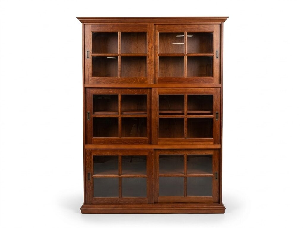 86390 - Sliding Door Display Curio Bookcase 57x17x79