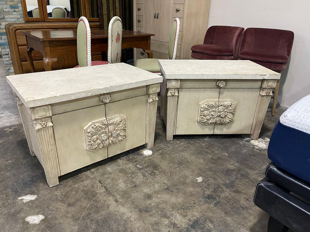 86382 (8544-1) Pair of French Style Nightstands 36x22x24