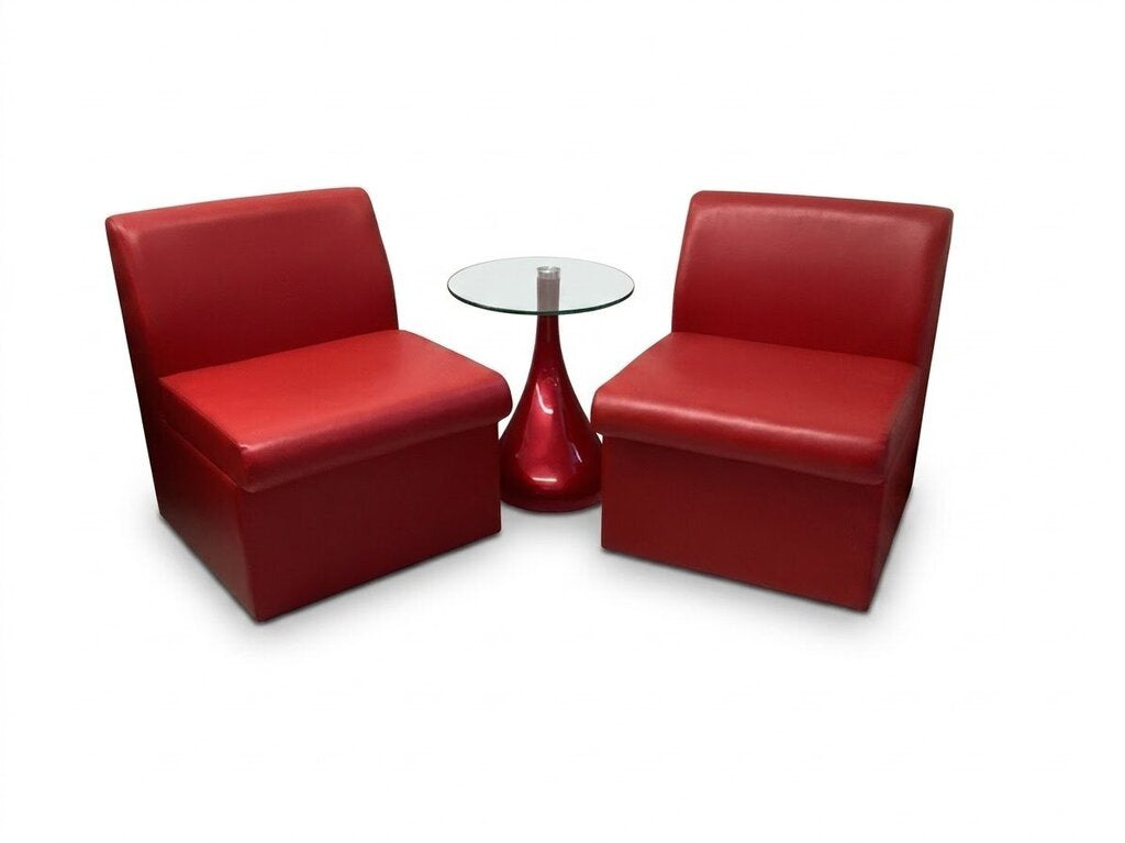 86404 Global Braden Armless Chairs w/ Side Table (24x27x29)(18x22)