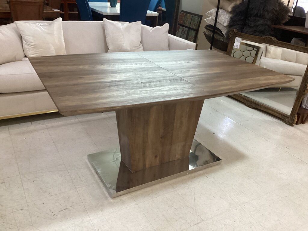 Brown Dining Table w/Butterfy Leaf