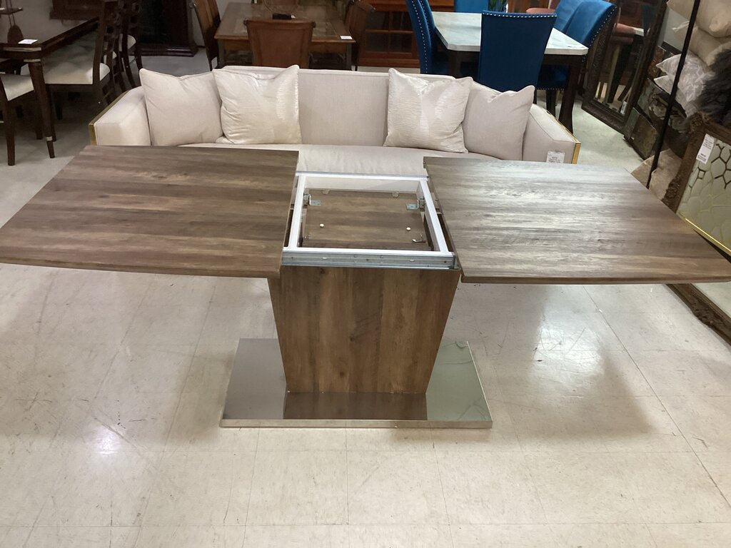 Brown Dining Table w/Butterfy Leaf