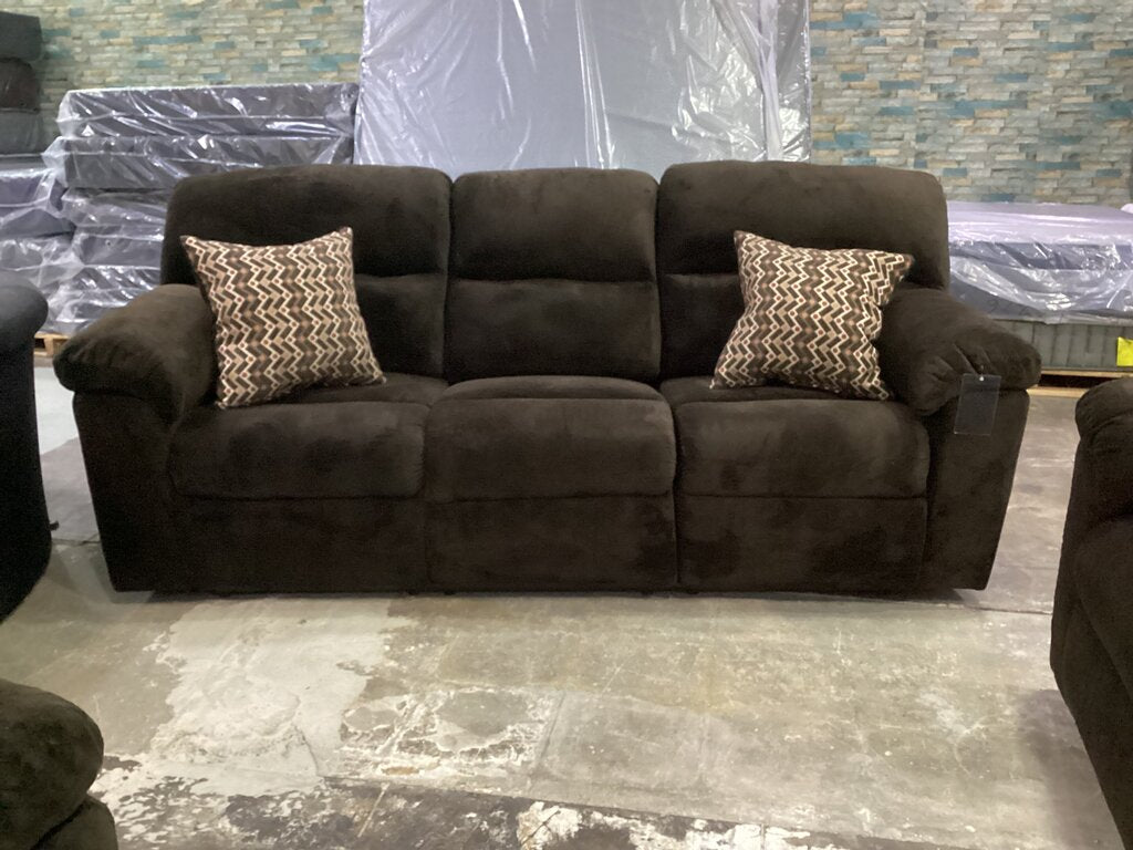 Chevron MInk NEW Reclining Sofa 90x41x40 (1403-S)