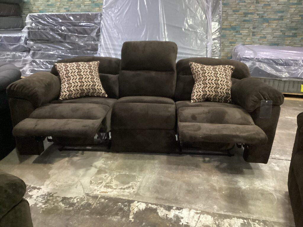 Chevron MInk NEW Reclining Sofa 90x41x40 (1403-S)
