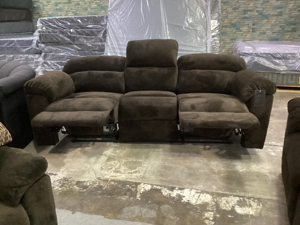 Chevron MInk NEW Reclining Sofa 90x41x40 (1403-S)