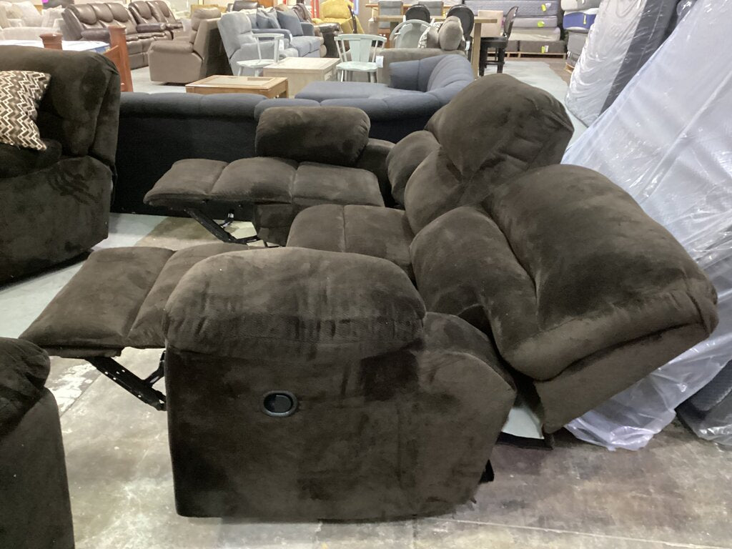 Chevron MInk NEW Reclining Sofa 90x41x40 (1403-S)