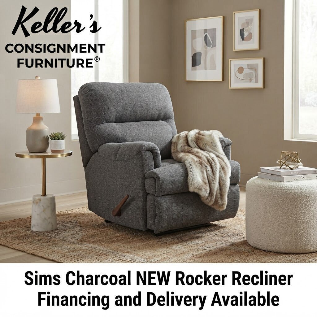 Sims Charcoal Rocker Recliner (2155)