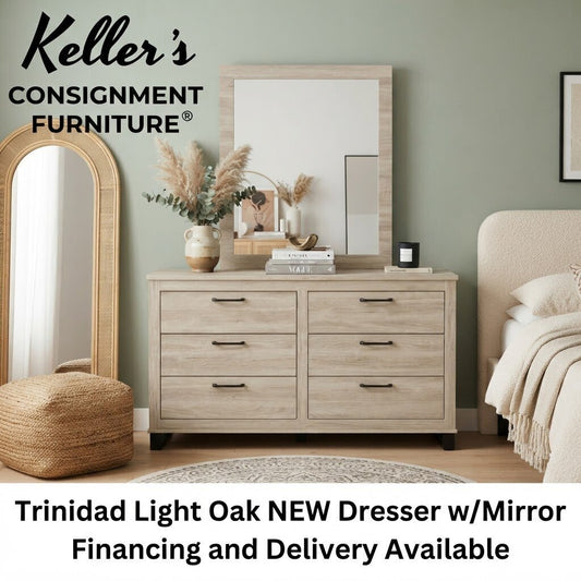 Trinidad Light Oak NEW Dresser w/Mirror (172594-95)