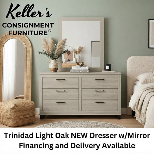 Trinidad Light Oak NEW Dresser w/Mirror (172594-95)