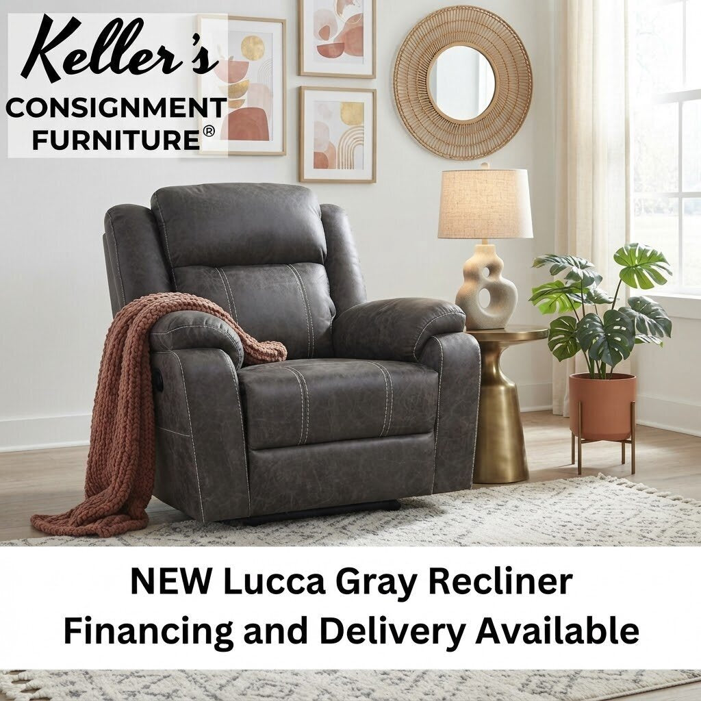 Lucca Gray NEW Glider Recliner 35x31x40 (679022)