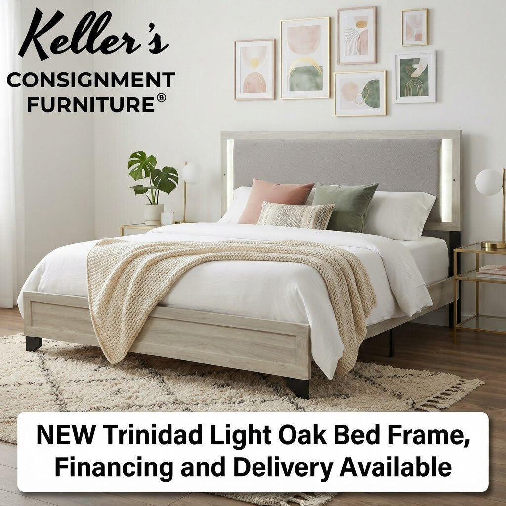 Trinidad Light Oak NEW Platform King Bed Frame 79x83x54 (172541-43)