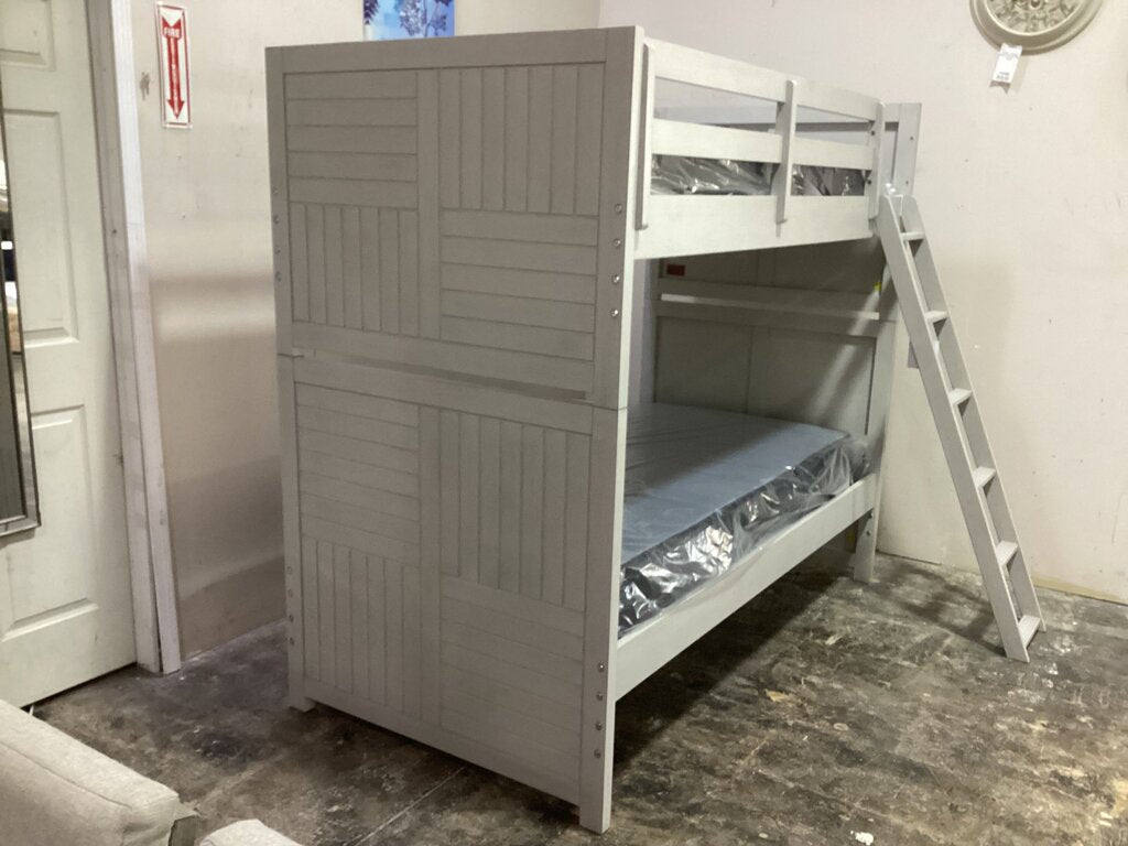 85952 - Summer Camp Stone Path Gray Twin Over Twin Bunk Bed