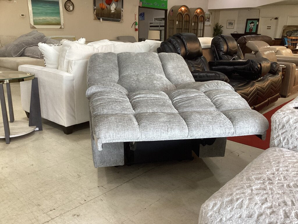 Bubba Gray Chenille Zen NEW Motion Massage Chair 41x35x42 (0627092)