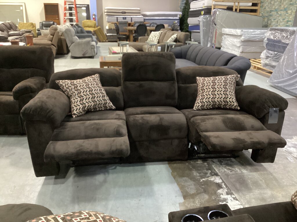 Chevron MInk NEW Reclining Sofa 90x41x40 (1403-S)