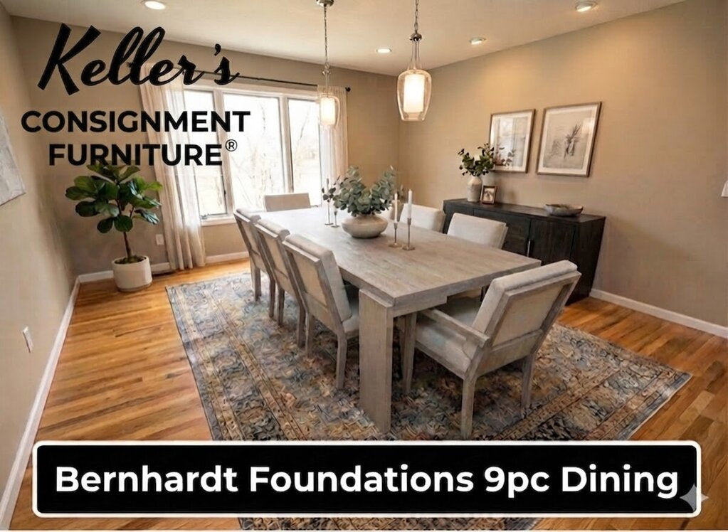 85789 - Bernhardt Foundations 9pc Dining Set 43x102x30