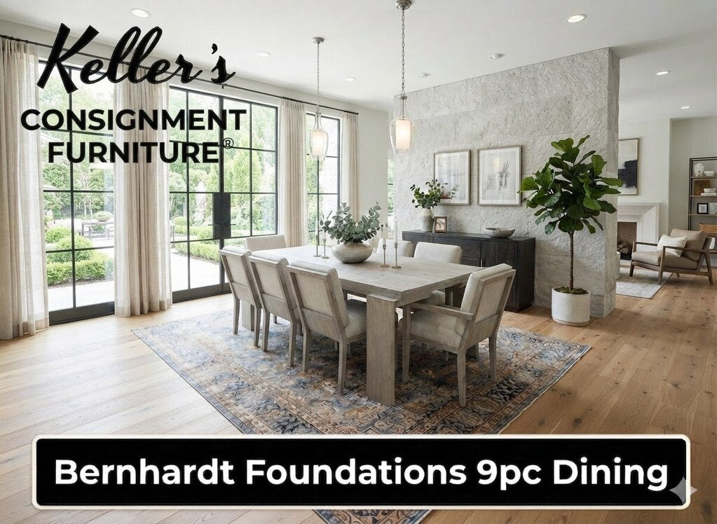 85789 - Bernhardt Foundations 9pc Dining Set 43x102x30