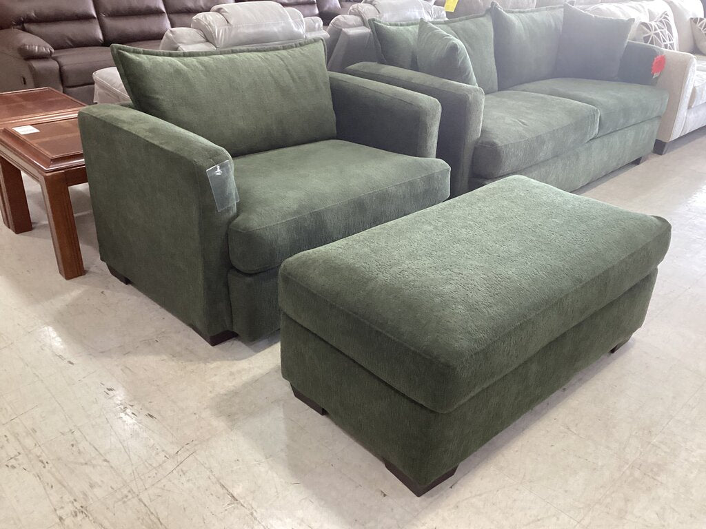 Patagonia Moss NEW Chair 1/2 with Ottoman 48x38x38, 26x49x19