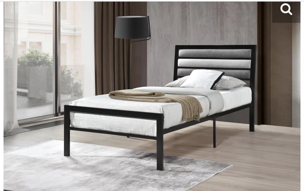Clinton Black Gray NEW Twin Platform Bed Frame (216210)