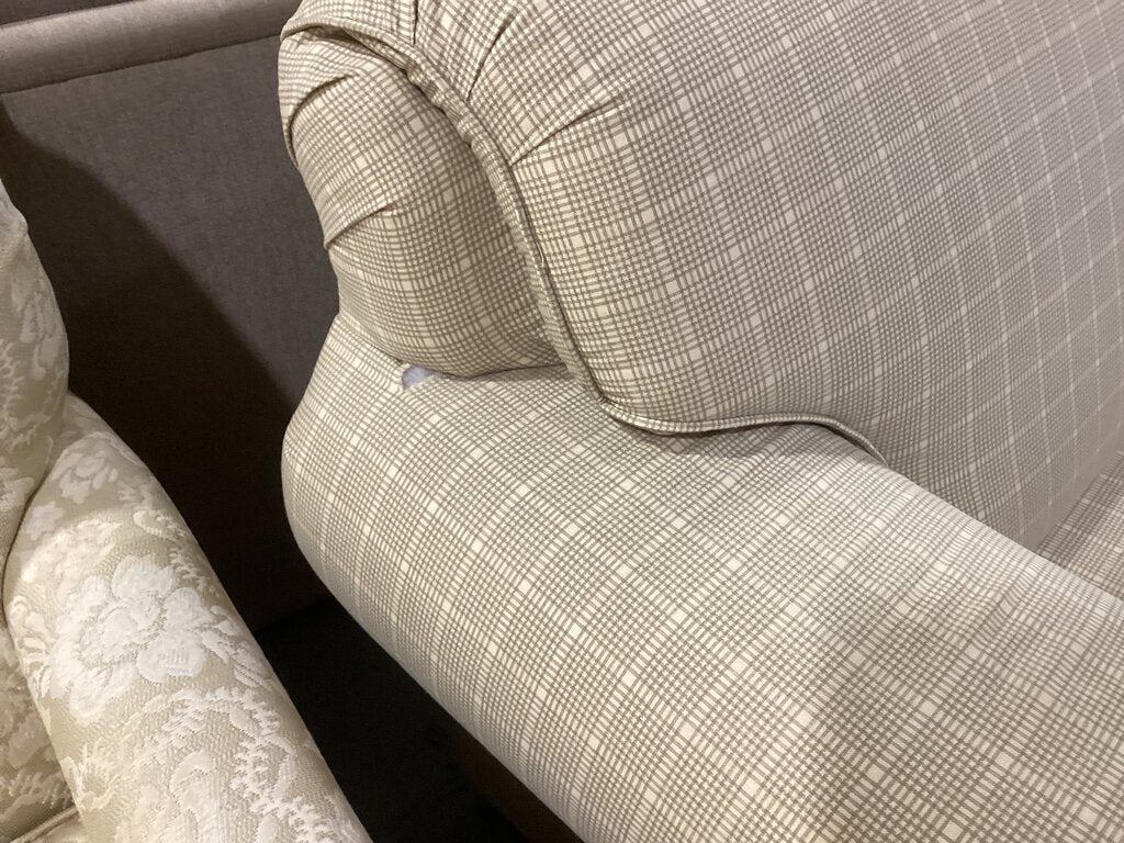 86439 Vintage Charles Schneider Plaid Armchair 45x38x35
