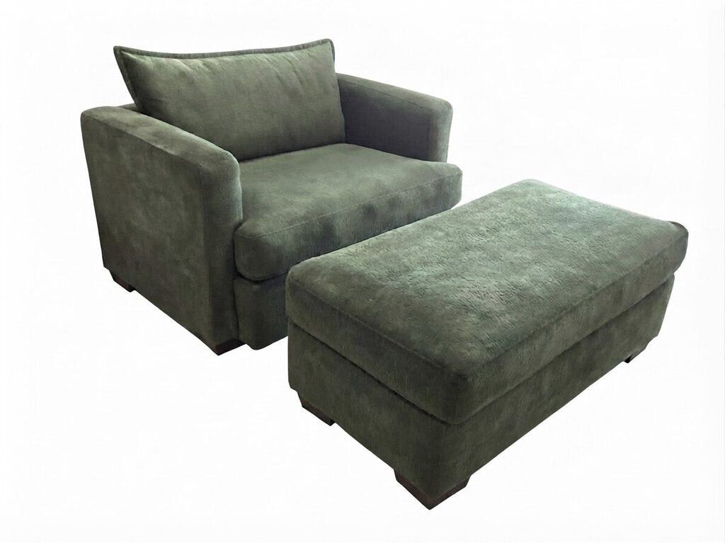 Patagonia Moss NEW Chair 1/2 with Ottoman 48x38x38, 26x49x19