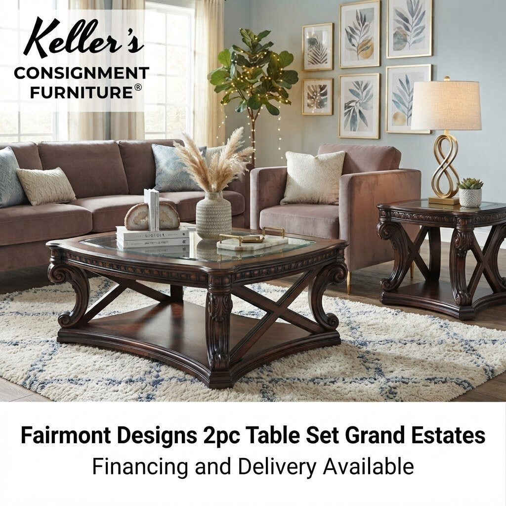86430 Fairmont Designs 2pc Table Set Grand Estates (c-40x53x21 e-31x27x24)