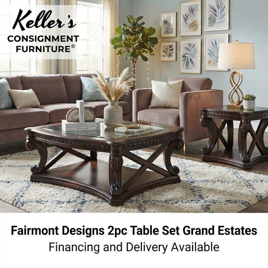 86430 Fairmont Designs 2pc Table Set Grand Estates (c-40x53x21 e-31x27x24)