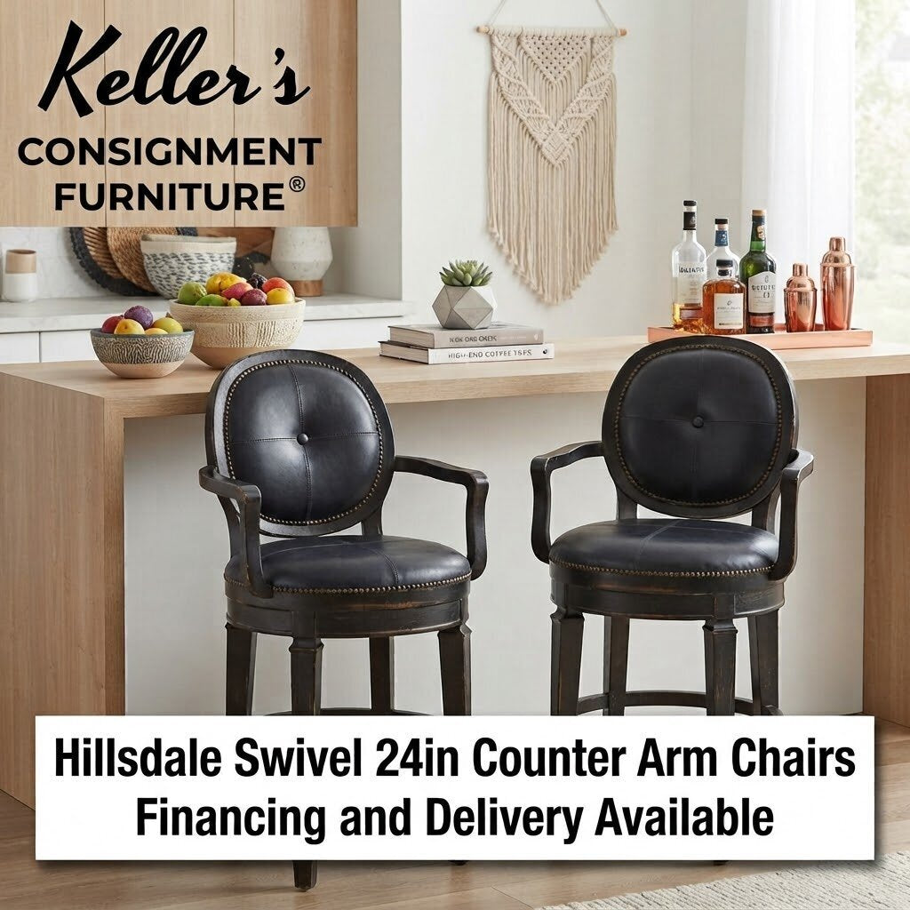 86389 - Hillsdale Swivel 24in Counter Arm Chairs 22x19x43