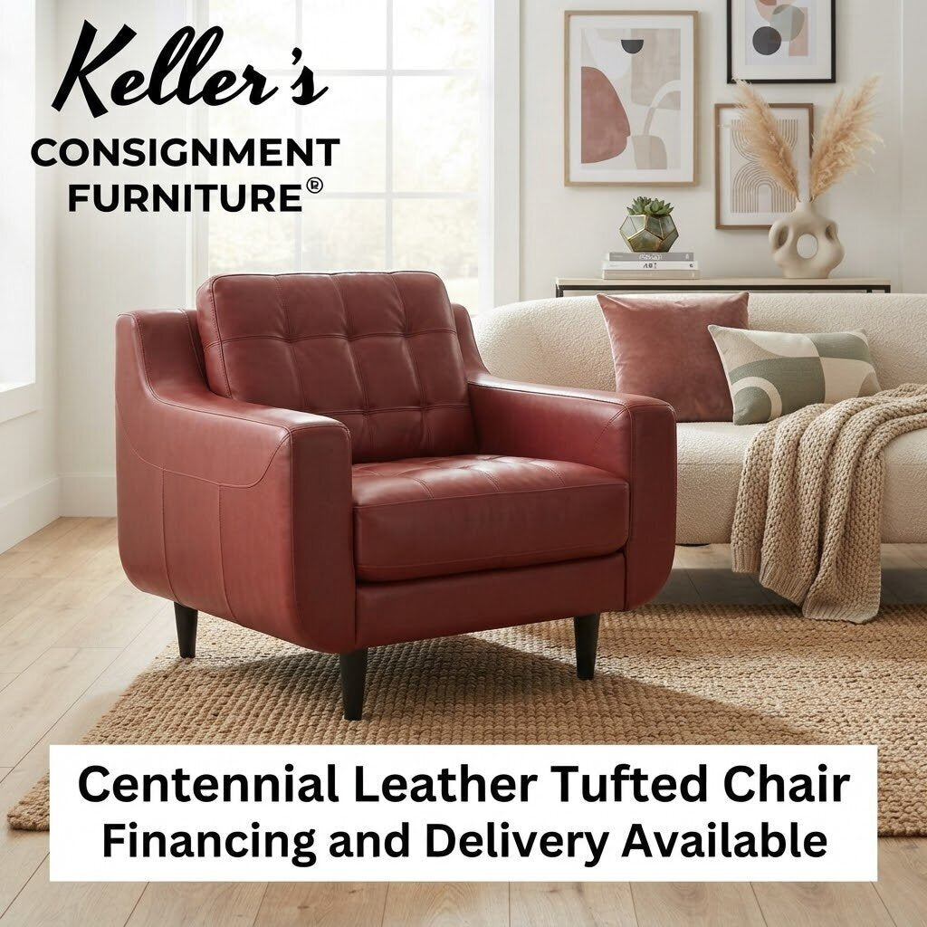 86451 - Centennial Leather Tufted Chair 38x37x34