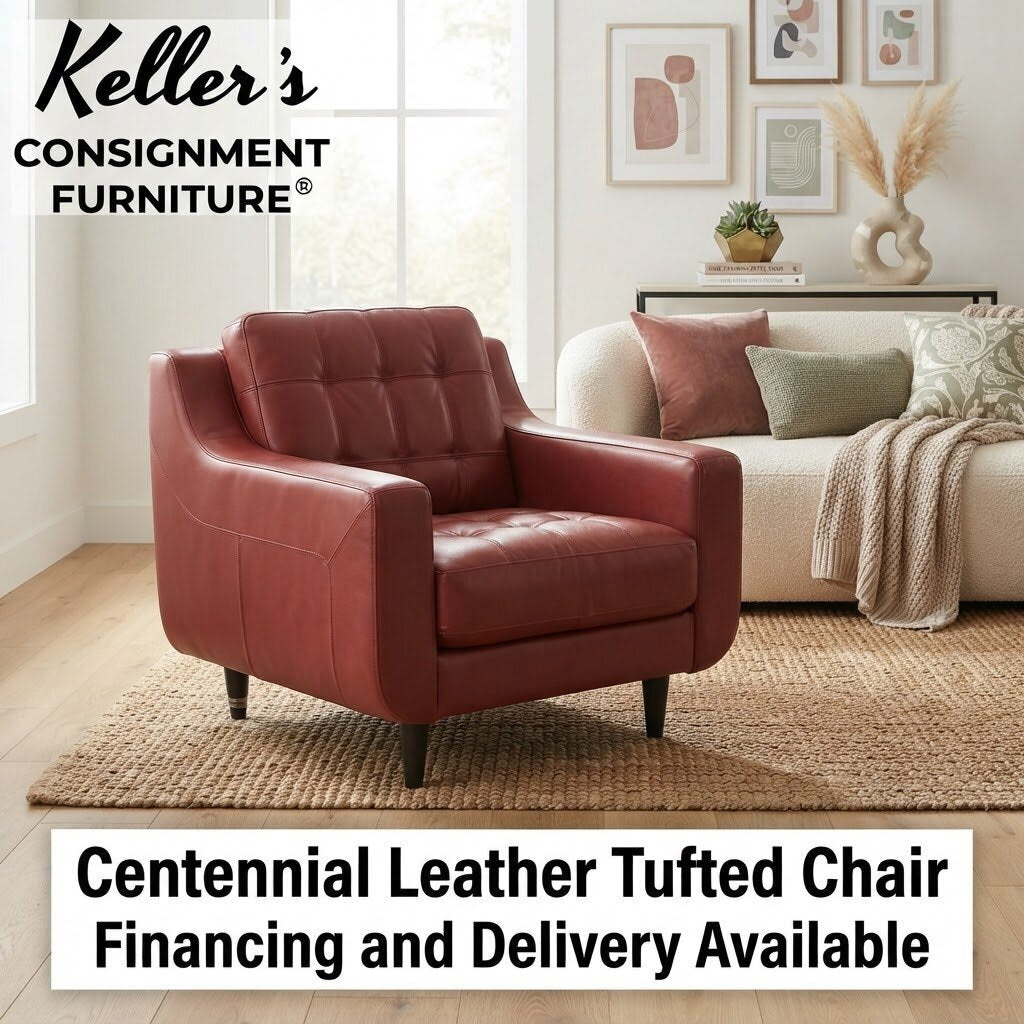 86452 - Centennial Leather Tufted Chair 38x37x34