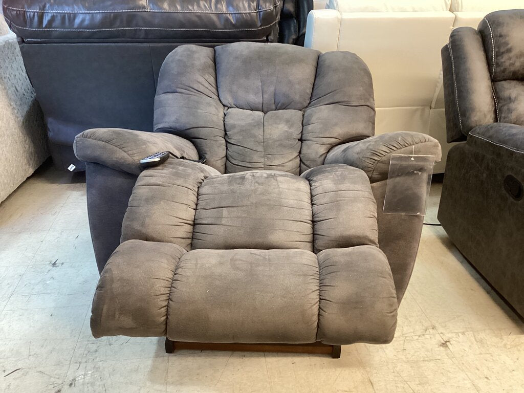 86449 - La-Z-Boy Maverick Gray Power Recliner 39x40x38