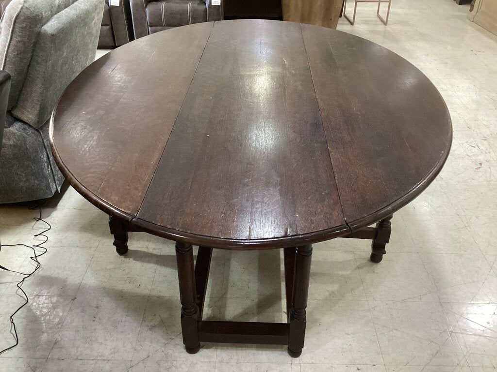 86473 Antique Oak Drop Leaf Gateleg Table 84x59x30