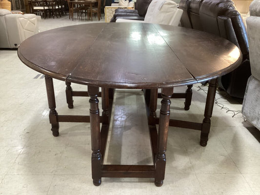 86473 Antique Oak Drop Leaf Gateleg Table 84x59x30