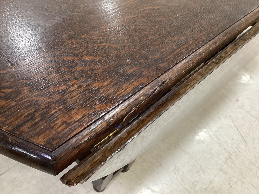 86473 Antique Oak Drop Leaf Gateleg Table 84x59x30