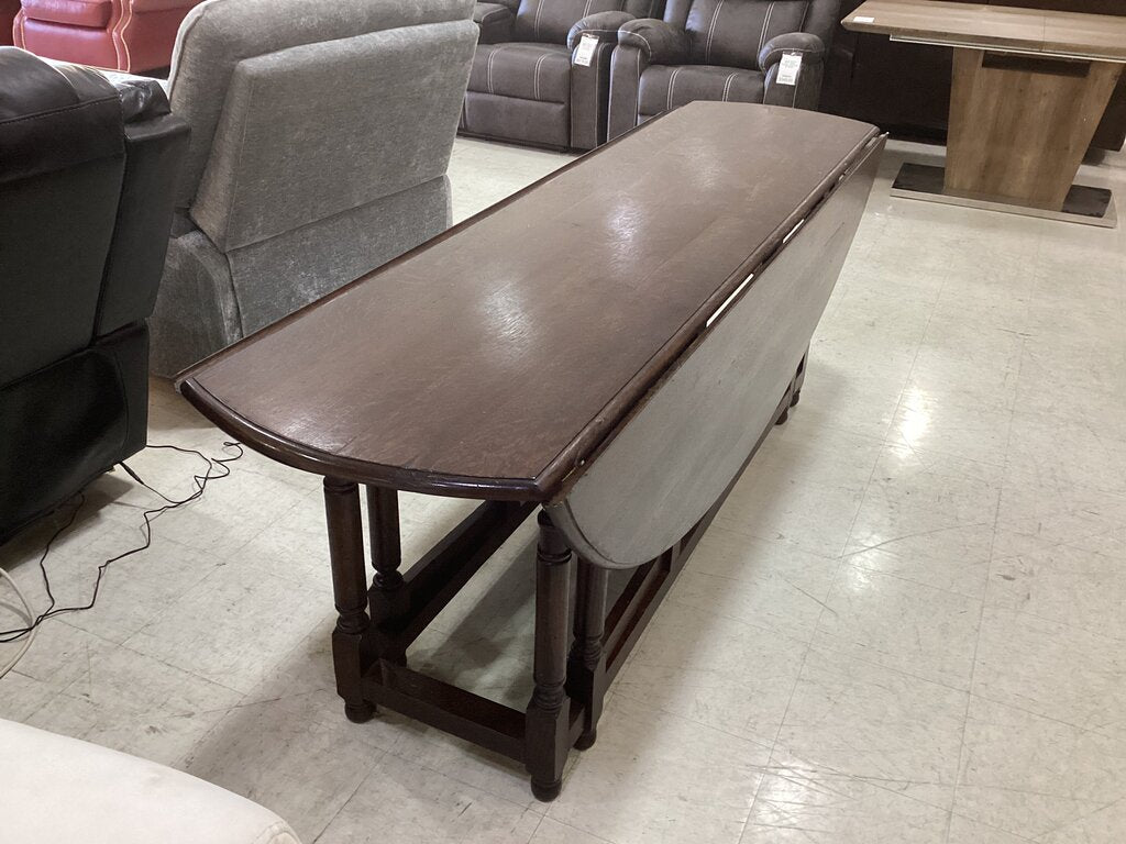 86473 Antique Oak Drop Leaf Gateleg Table 84x59x30