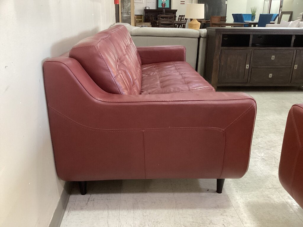 86450 - Centennial Leather Tufted Sofa 91x38x34