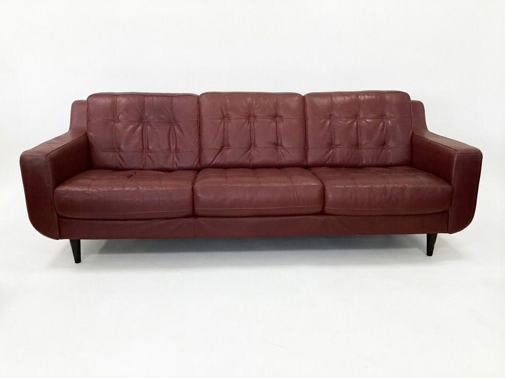 86450 - Centennial Leather Tufted Sofa 91x38x34
