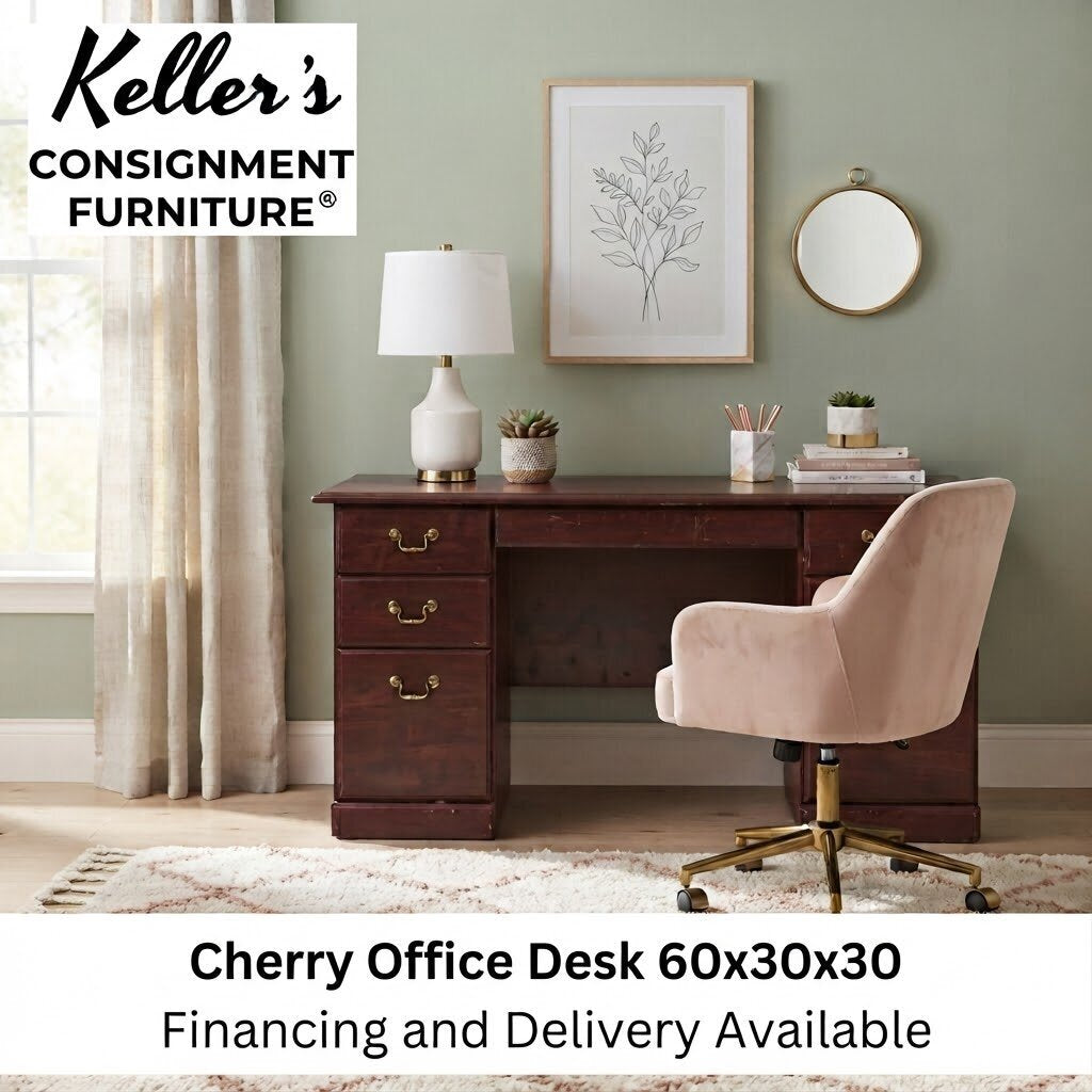 86437 - Cherry Office Desk 60x30x30