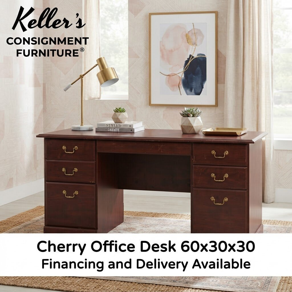 86437 - Cherry Office Desk 60x30x30