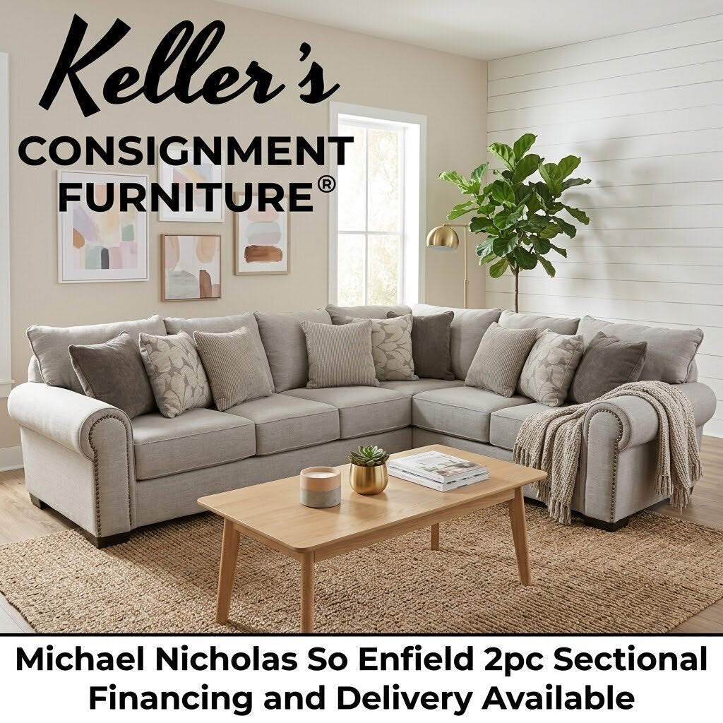 86495 - Michael Nicholas Enfield 2pc Sectional 136x104x38