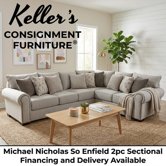 86495 - Michael Nicholas So Enfield 2pc Sectional 136x104x38