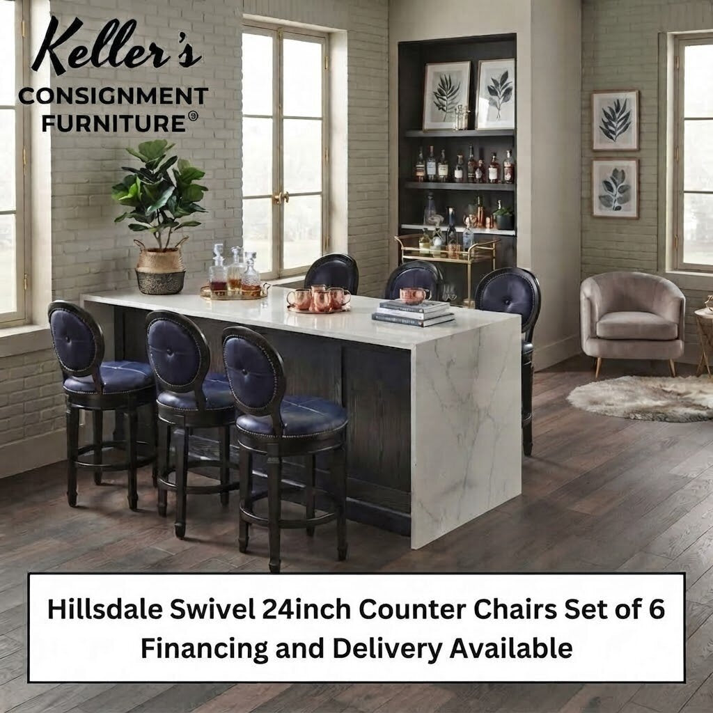 86388 - Hillsdale Swivel 24inch Counter Chairs Set of 6 -19x19x43
