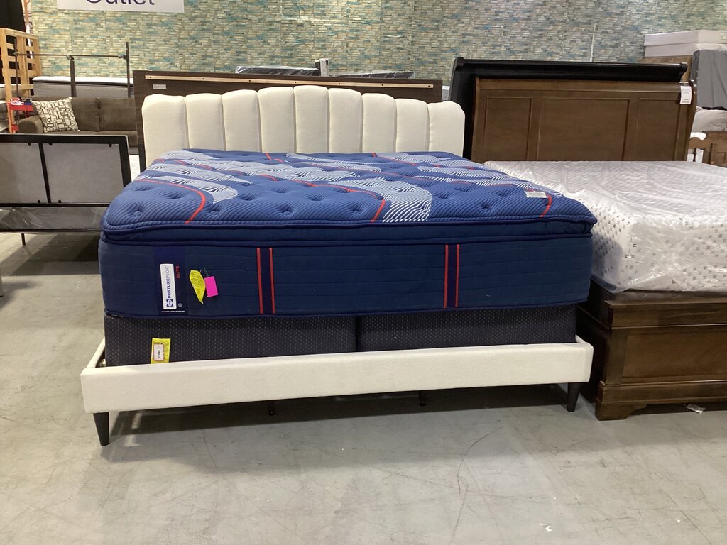 Comfy White NEW King Bed Frame 79x84x51 (CFS9464-CK)