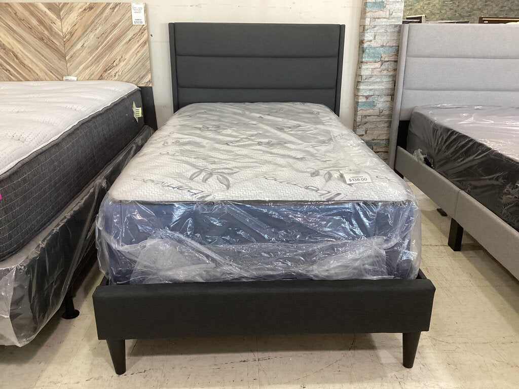 Comfy Charcoal NEW Twin Size Bed Frame 40x78x42 (CF9240-T)
