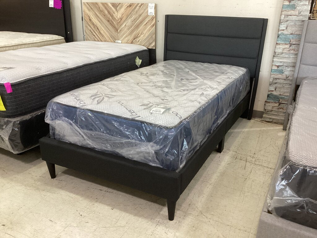 Comfy Charcoal NEW Twin Size Bed Frame 40x78x42 (CF9240-T)
