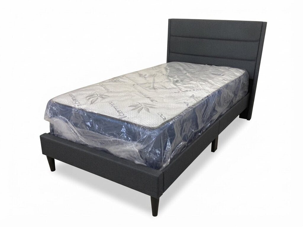 Comfy Charcoal NEW Twin Size Bed Frame 40x78x42 (CF9240-T)