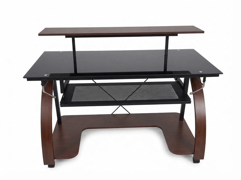 86510 Glass Top Work Station Desk 48x23x37