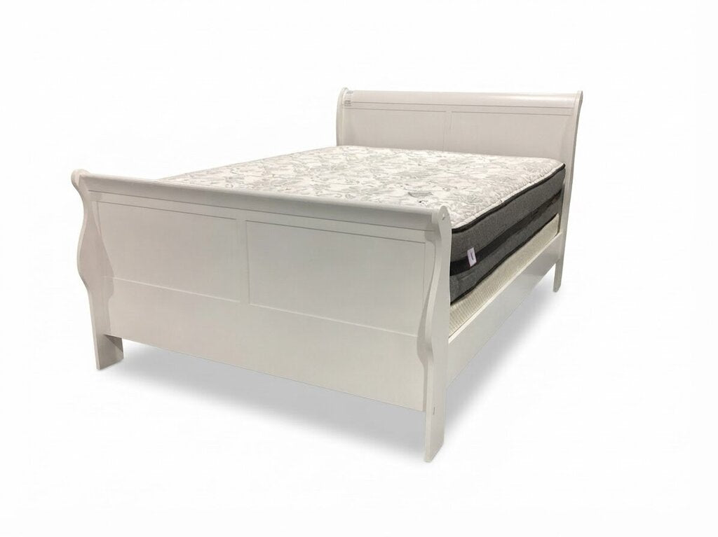 86513 White Queen Sleigh Bed Frame 63x91x47
