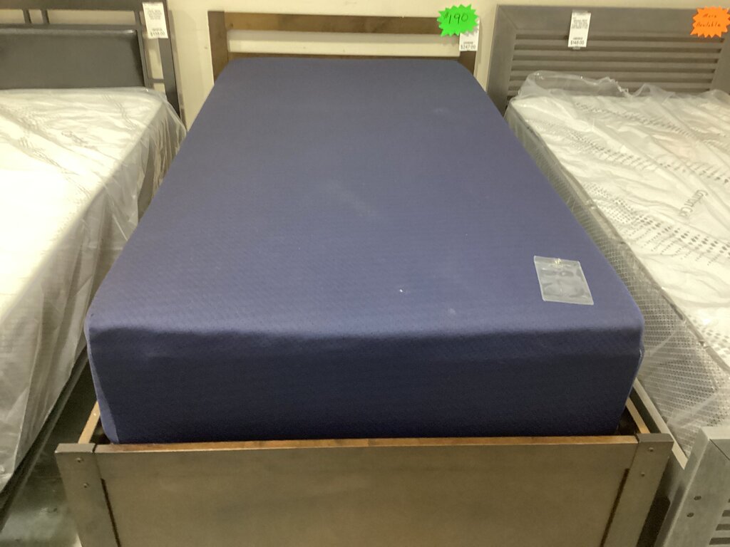 Blue Fabric Twin Memory Foam Mattress