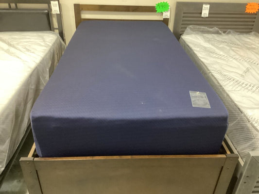Blue Fabric Twin Memory Foam Mattress