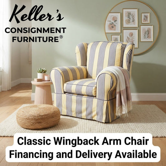 86514 - Classic Wingback Arm Chair 41x32x37