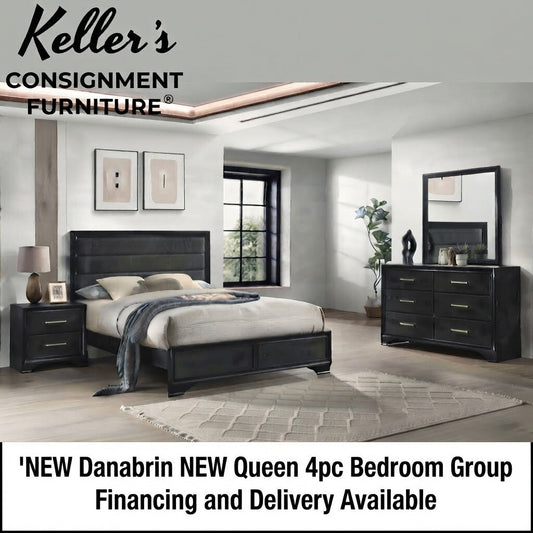 Danabrin NEW Queen 4pc Bedroom Group (63x84x53)(58x17x36-75)(24x17x24)